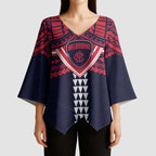 Personalized Melbourne Demons Kimono Sleeve Blouse Polynesian Tribal Pattern Heritage Football