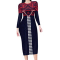 Personalized Melbourne Demons Long Sleeve Bodycon Dress Polynesian Tribal Pattern Heritage Football