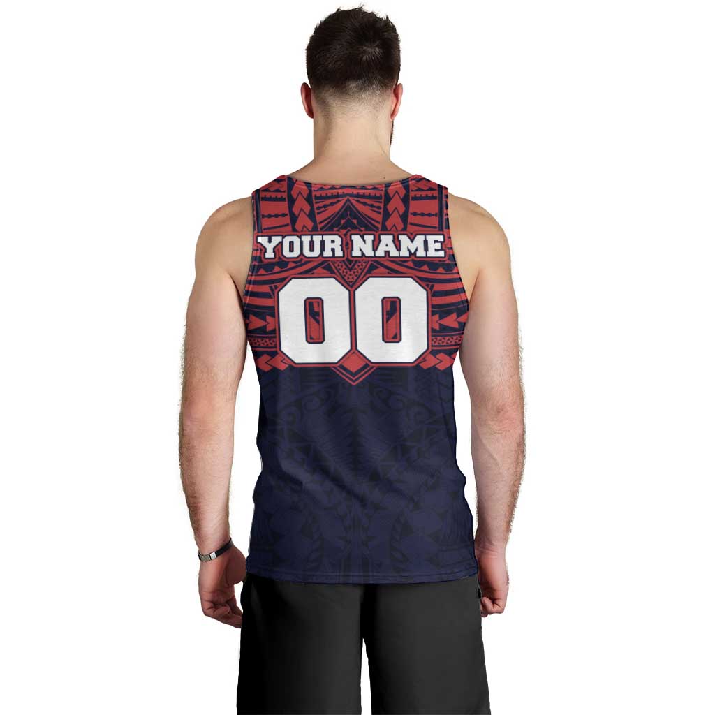 Personalized Melbourne Demons Men Tank Top Polynesian Tribal Pattern Heritage Football