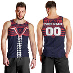 Personalized Melbourne Demons Men Tank Top Polynesian Tribal Pattern Heritage Football