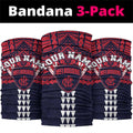 Personalized Melbourne Demons Neck Gaiter Polynesian Tribal Pattern Heritage Football