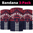 Personalized Melbourne Demons Neck Gaiter Polynesian Tribal Pattern Heritage Football