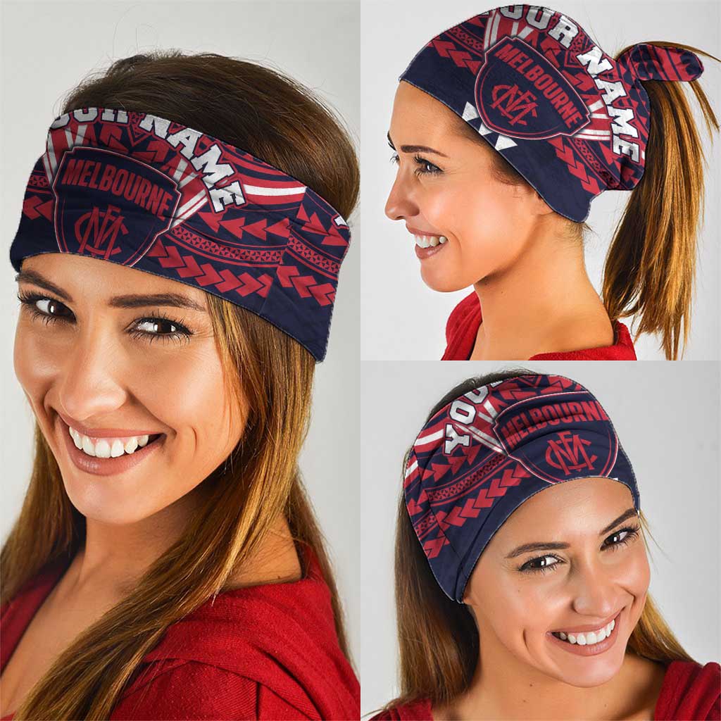 Personalized Melbourne Demons Neck Gaiter Polynesian Tribal Pattern Heritage Football