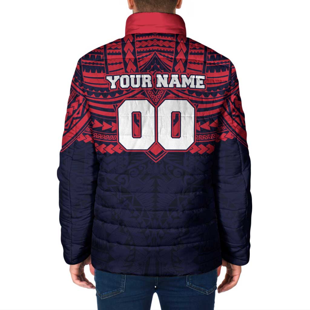 Personalized Melbourne Demons Padded Jacket Polynesian Tribal Pattern Heritage Football