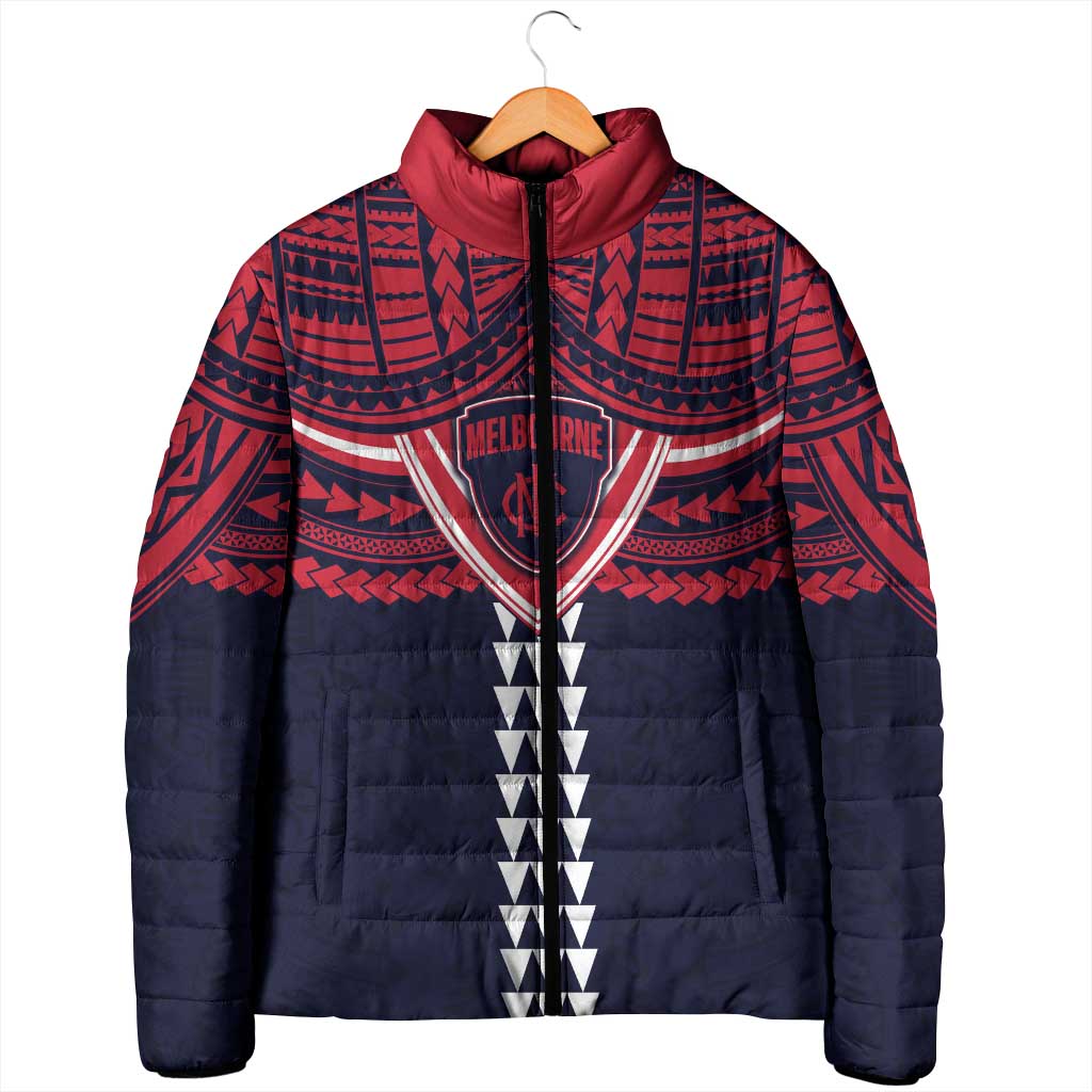 Personalized Melbourne Demons Padded Jacket Polynesian Tribal Pattern Heritage Football