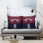 Personalized Melbourne Demons Pillow Cover Polynesian Tribal Pattern Heritage Football
