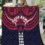 Personalized Melbourne Demons Quilt Polynesian Tribal Pattern Heritage Football