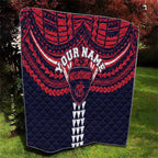 Personalized Melbourne Demons Quilt Polynesian Tribal Pattern Heritage Football