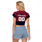 Personalized Melbourne Demons Raglan Cropped T Shirt Polynesian Tribal Pattern Heritage Football