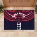 Personalized Melbourne Demons Rubber Doormat Polynesian Tribal Pattern Heritage Football