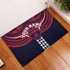 Personalized Melbourne Demons Rubber Doormat Polynesian Tribal Pattern Heritage Football