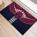 Personalized Melbourne Demons Rubber Doormat Polynesian Tribal Pattern Heritage Football