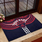 Personalized Melbourne Demons Rubber Doormat Polynesian Tribal Pattern Heritage Football