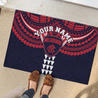 Personalized Melbourne Demons Rubber Doormat Polynesian Tribal Pattern Heritage Football