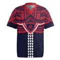 Personalized Melbourne Demons Rugby Jersey Polynesian Tribal Pattern Heritage Football