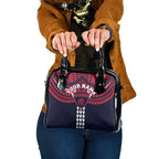 Personalized Melbourne Demons Shoulder Handbag Polynesian Tribal Pattern Heritage Football