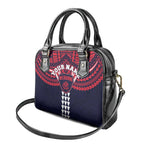 Personalized Melbourne Demons Shoulder Handbag Polynesian Tribal Pattern Heritage Football