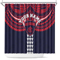 Personalized Melbourne Demons Shower Curtain Polynesian Tribal Pattern Heritage Football