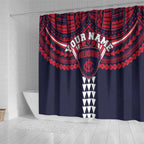 Personalized Melbourne Demons Shower Curtain Polynesian Tribal Pattern Heritage Football