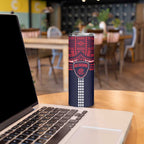 Personalized Melbourne Demons Skinny Tumbler Polynesian Tribal Pattern Heritage Football
