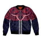 Personalized Melbourne Demons Sleeve Zip Bomber Jacket Polynesian Tribal Pattern Heritage Football