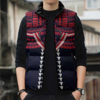 Personalized Melbourne Demons Sleeveless Puffer Jacket Polynesian Tribal Pattern Heritage Football