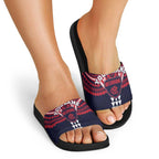 Personalized Melbourne Demons Slide Sandals Polynesian Tribal Pattern Heritage Football