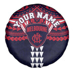 Personalized Melbourne Demons Spare Tire Cover Polynesian Tribal Pattern Heritage Football