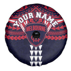 Personalized Melbourne Demons Spare Tire Cover Polynesian Tribal Pattern Heritage Football