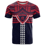 Personalized Melbourne Demons T Shirt Polynesian Tribal Pattern Heritage Football