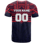 Personalized Melbourne Demons T Shirt Polynesian Tribal Pattern Heritage Football