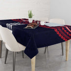 Personalized Melbourne Demons Tablecloth Polynesian Tribal Pattern Heritage Football