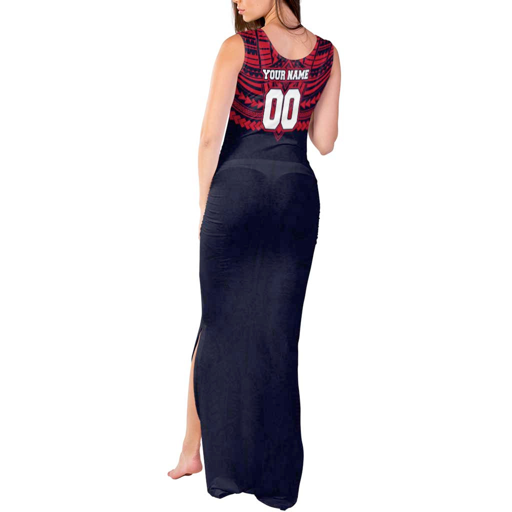 Personalized Melbourne Demons Tank Maxi Dress Polynesian Tribal Pattern Heritage Football