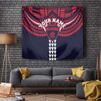 Personalized Melbourne Demons Tapestry Polynesian Tribal Pattern Heritage Football