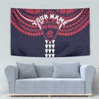Personalized Melbourne Demons Tapestry Polynesian Tribal Pattern Heritage Football