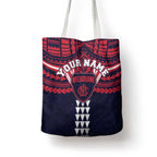 Personalized Melbourne Demons Tote Bag Polynesian Tribal Pattern Heritage Football