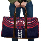 Personalized Melbourne Demons Travel Bag Polynesian Tribal Pattern Heritage Football