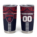 Personalized Melbourne Demons Tumbler Cup Polynesian Tribal Pattern Heritage Football