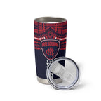 Personalized Melbourne Demons Tumbler Cup Polynesian Tribal Pattern Heritage Football