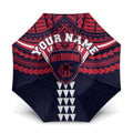 Personalized Melbourne Demons Umbrella Polynesian Tribal Pattern Heritage Football