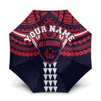 Personalized Melbourne Demons Umbrella Polynesian Tribal Pattern Heritage Football