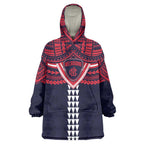 Personalized Melbourne Demons Wearable Blanket Hoodie Polynesian Tribal Pattern Heritage Football