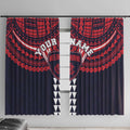 Personalized Melbourne Demons Window Curtain Polynesian Tribal Pattern Heritage Football