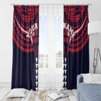 Personalized Melbourne Demons Window Curtain Polynesian Tribal Pattern Heritage Football
