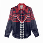 Personalized Melbourne Demons Women Casual Shirt Polynesian Tribal Pattern Heritage Football