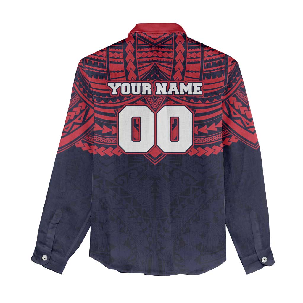 Personalized Melbourne Demons Women Casual Shirt Polynesian Tribal Pattern Heritage Football