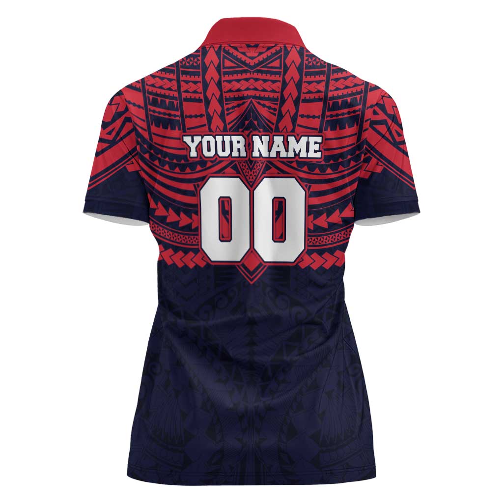 Personalized Melbourne Demons Women Polo Shirt Polynesian Tribal Pattern Heritage Football