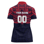 Personalized Melbourne Demons Women Polo Shirt Polynesian Tribal Pattern Heritage Football