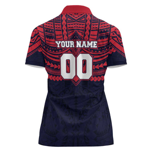 Personalized Melbourne Demons Women Polo Shirt Polynesian Tribal Pattern Heritage Football