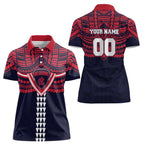Personalized Melbourne Demons Women Polo Shirt Polynesian Tribal Pattern Heritage Football